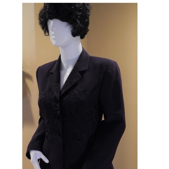 Albert Nipon size 4P PURPLE/SEQUINED - Picture 5 of 15